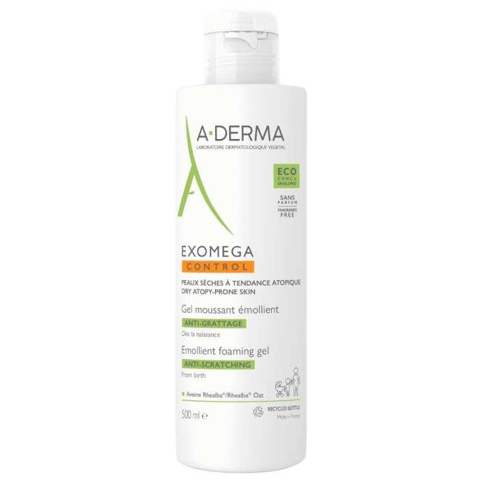 ADERMA EXOMEGA CONTROL GEL MOUSSANT EMOLLIENT ANTI GRATTAGE 500 ML ADERMA EXOMEGA CONTROL GEL MOUSSANT EMOLLIENT ANTI GRATTAGE 500 ML