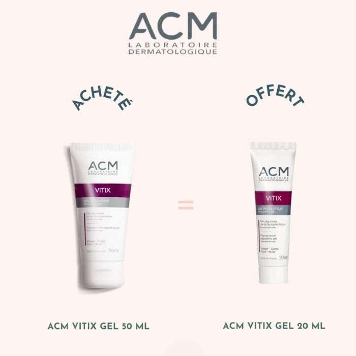 ACM VITIX OFFRE GEL REGULATEUR 50 ML + GEL REGULATEUR 20ML ACM VITIX OFFRE GEL REGULATEUR 50 ML + GEL REGULATEUR 20ML