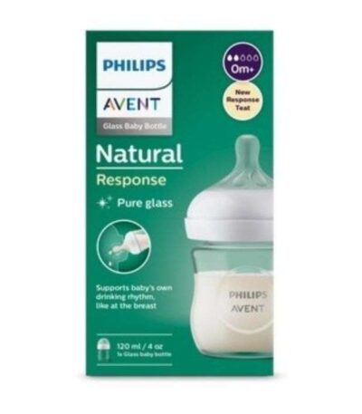 AVENT BIBERON NATURAL RESPONSE EN VERRE 120 ML 0 MOIS+ 4 OZ