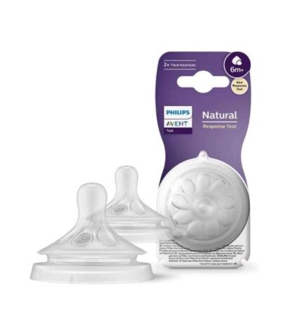 AVENT NATURAL RESPONSE LOT DE 2 TETINES 6 MOIS+ FLUX 6