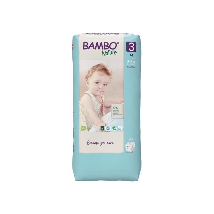 BAMBO NATURE COUCHES BEBE 3 M 4 A 8 KG 52 UNITES BAMBO NATURE COUCHES BEBE 3 M 4 A 8 KG 52 UNITES