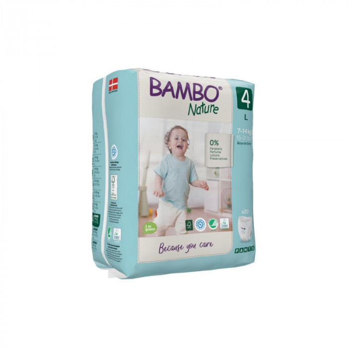 BAMBO NATURE CULOTTE D'APPRENTISSAGE TAILLE 4L 7-12 KG 20 UNITES BAMBO NATURE CULOTTE D’APPRENTISSAGE TAILLE 4L 7-12 KG 20 UNITES