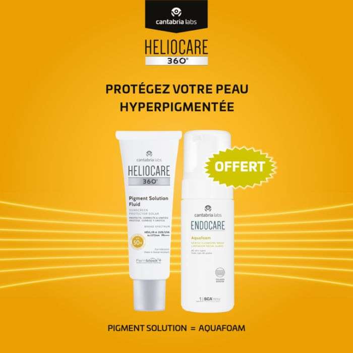 CANTABRIA OFFRE HELIOCARE 360 PIGMENT SOLUTION FLUID SPF 50+ ENDOCARE MOUSSE 125ML OFFERT CANTABRIA OFFRE HELIOCARE 360 PIGMENT SOLUTION FLUID SPF 50+ ENDOCARE MOUSSE 125ML OFFERT