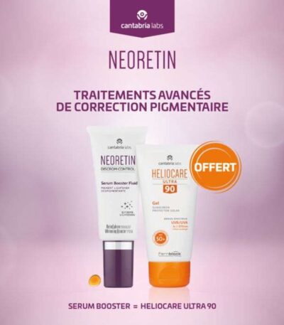 CANTABRIA OFFRE NEORETIN DISCROM CONTROL SERUM BOOSTER FLUID 30 ML + CANTABRIA NEORETIN ULTRA 90 GEL SPF 50 50 ML OFFERT