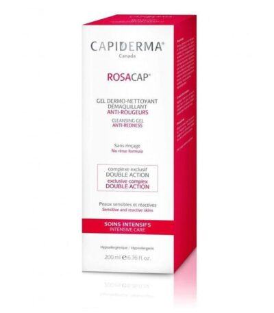 CAPIDERMA ROSACAP GEL ANTI ROUGEURS DERMO NETTOYANT 200 ML