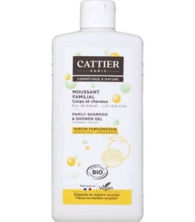 CATTIER MOUSSANT FAMILIAL CORPS ET CHEVEUX BIO PARFUM PAMPLEMOUSSE 500ML