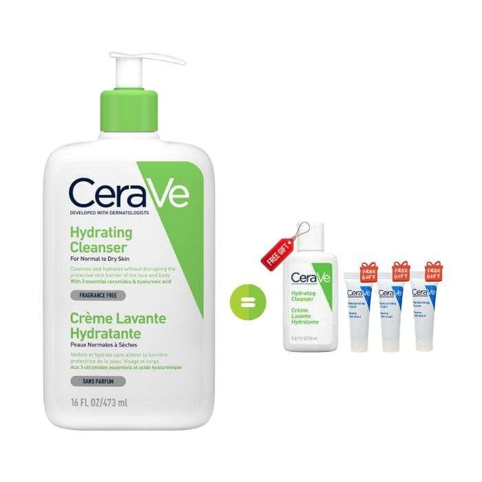 CERAVE OFFRE CREME LAVANTE HYDRATANTE 473 ML + CREME LAVANTE 20 ML ET 3 BAUME HYDRATANT 5 ML FORMAT VOYAGE OFFERT CERAVE OFFRE CREME LAVANTE HYDRATANTE 473 ML + CREME LAVANTE 20 ML ET 3 BAUME HYDRATANT 5 ML FORMAT VOYAGE OFFERT