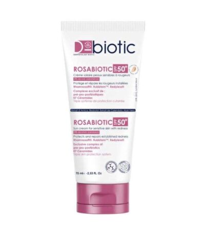 D BIOTIC ROSABIOTIC CREME SOLAIRE PEAUX SENSIBLES A ROUGEURS SPF50+ TEINTE CLAIR 75 ML