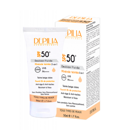 DEPILIA EMULSION SOLAIRE SPF 50+ TEINTEE 50 ML