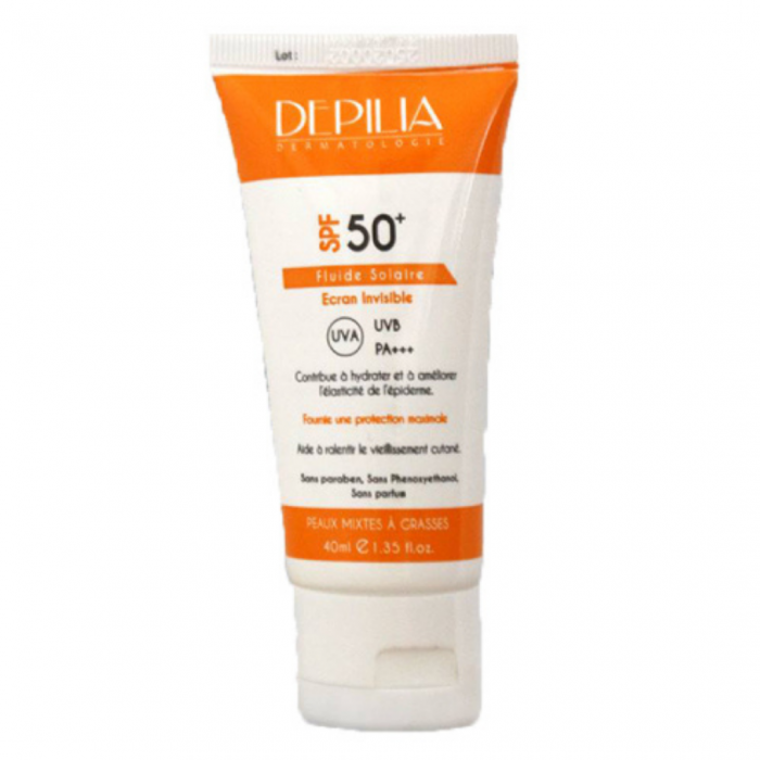 DEPILIA FLUIDE SOLAIRE SPF 50+ ECRAN INVISIBLE 40 ML DEPILIA FLUIDE SOLAIRE SPF 50+ ECRAN INVISIBLE 40 ML