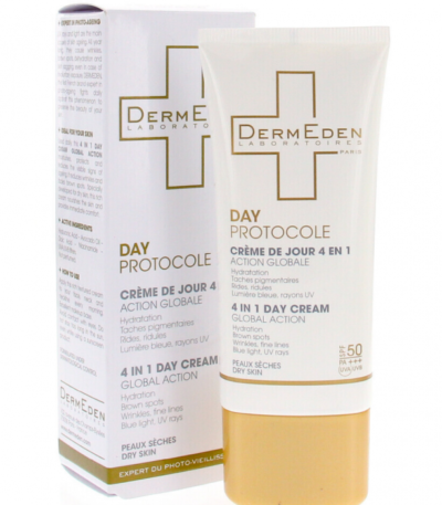 DERMEDEN DAY PROTOCOLE CREME DE JOUR ANTI AGE 4 EN 1 PEAUX SECHES