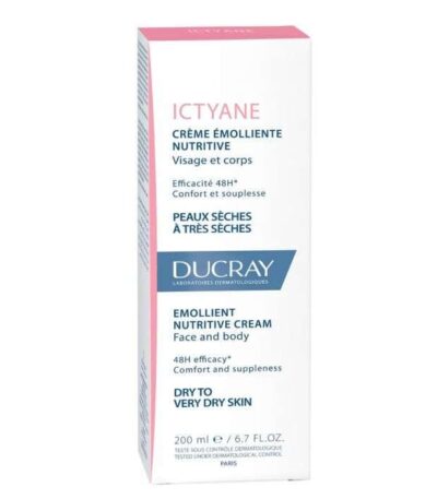 DUCRAY ICTYANE CREME EMOLLIENTE NUTRITIVE VISAGE ET CORPS 200 ML