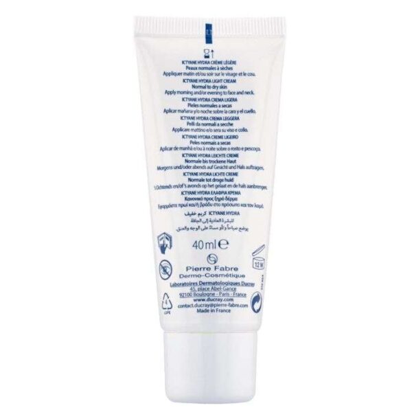 DUCRAY ICTYANE HYDRA CREME LEGERE VISAGE 40 ML