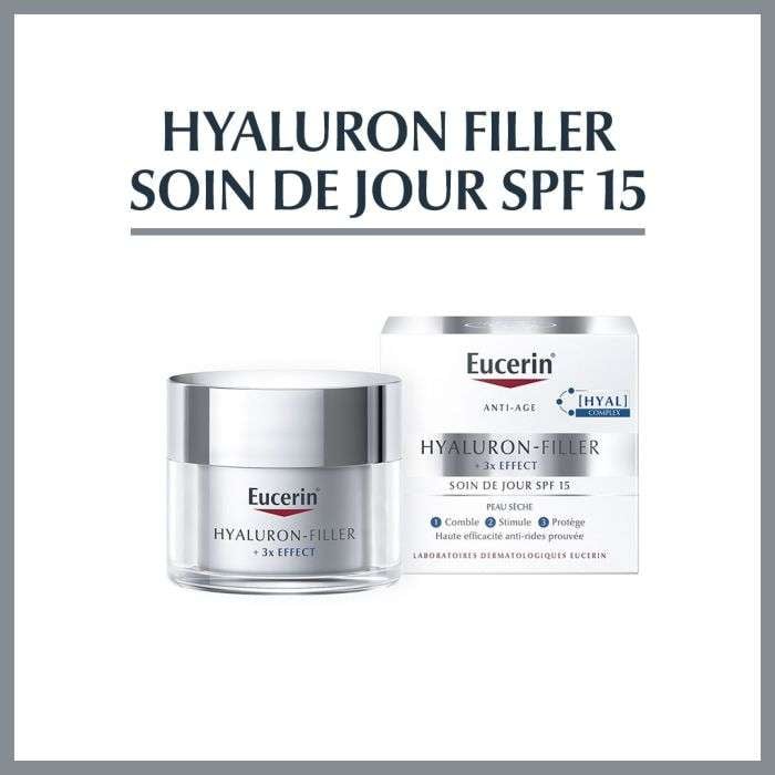 EUCERIN HYALURON FILLER 3* EFFECT SOIN DE JOUR SPF 15 PEAU SECHE 50ML EUCERIN HYALURON FILLER 3* EFFECT SOIN DE JOUR SPF 15 PEAU SECHE 50ML