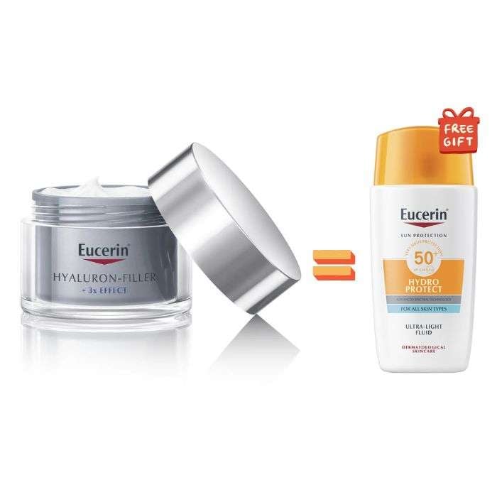 EUCERIN OFFRE HYALURON FILLER *3 EFFECTS SOIN DE NUIT 50 ML + HYDRO PROTECT 50 ML OFFERT EUCERIN OFFRE HYALURON FILLER *3 EFFECTS SOIN DE NUIT 50 ML + HYDRO PROTECT 50 ML OFFERT