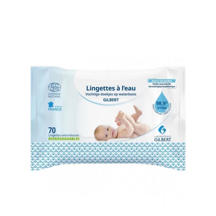GILBERT LINGETTES A L'EAU BIODEGRABLES 70 PCS GILBERT LINGETTES A L’EAU BIODEGRABLES 70 PCS
