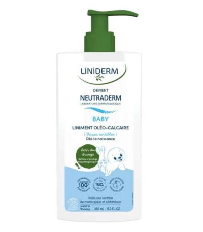 GILBERT LINIDERM NEUTRADERM LINIMENT OLEO CALCAIRE AVEC POMPE 480 ML