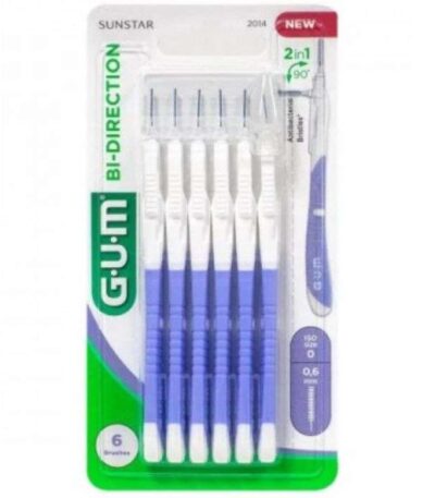 GUM MANCHE PAR 6 UNITES AVEC BROSSETTE MEGA MICRI FINE 0.6 MM REF 2014