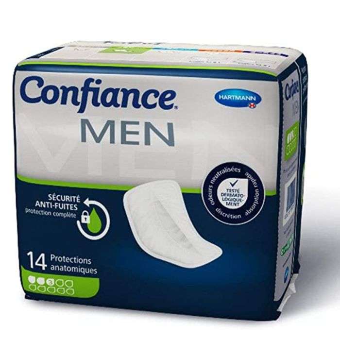 HARTMANN CONFIANCE MEN ABSORPTION 3 PROTECTION ANATOMIQUE 14 UNITES HARTMANN CONFIANCE MEN ABSORPTION 3 PROTECTION ANATOMIQUE 14 UNITES