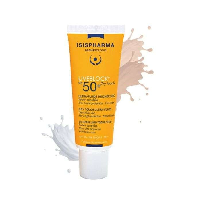 ISISPHARMA UVEBLOCK ULTRA FLUIDE SPF 50 DRY TOUCH TEINTE CLAIRE 40 ML ISISPHARMA UVEBLOCK ULTRA FLUIDE SPF 50 DRY TOUCH TEINTE CLAIRE 40 ML