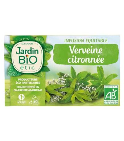 JARDIN BIO INFUSION VERVEINE CITRONNEE 20 SACHETS