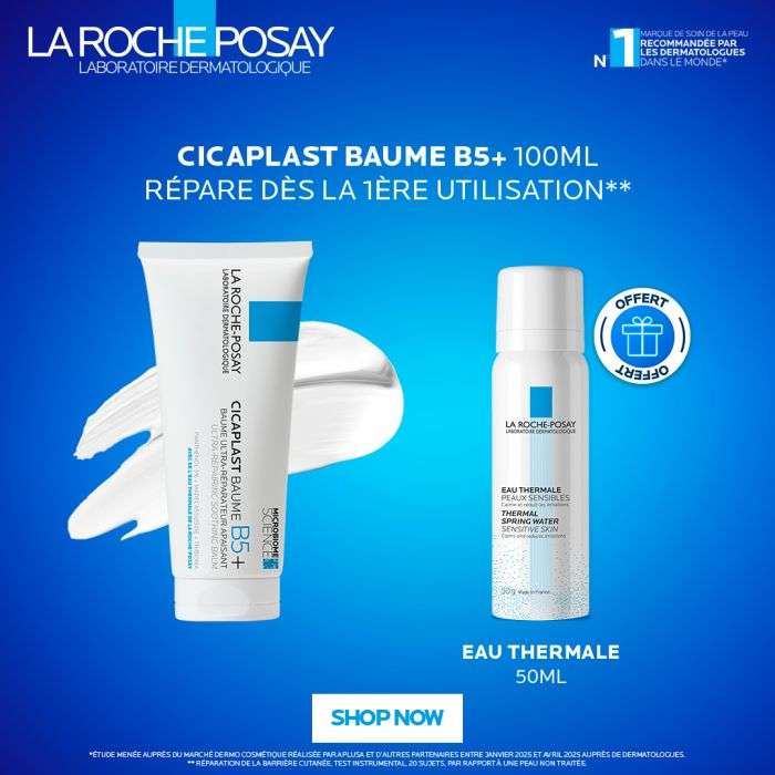LA ROCHE POSAY OFFRE CICAPLAST BAUME REPARATEUR B5+ 100 ML + EAU THERMALE 50 ML OFFERTE LA ROCHE POSAY OFFRE CICAPLAST BAUME REPARATEUR B5+ 100 ML + EAU THERMALE 50 ML OFFERTE