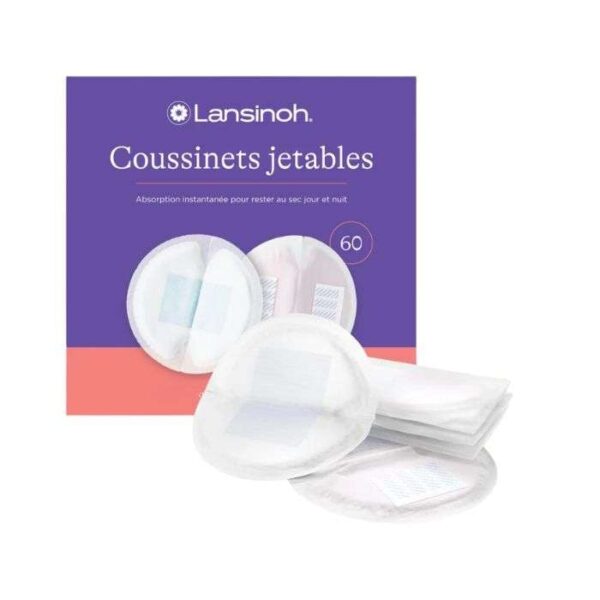 LANSINOH COUSSINETS D&rsquo;ALLAITEMENT JETABLES 60 PIECES