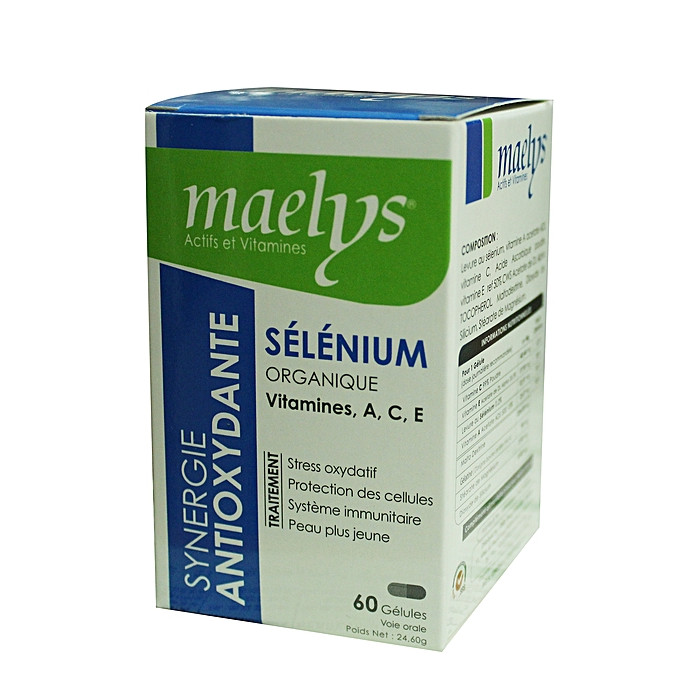 MAELYS SELENIUM ORGANIQUE A,C,E SYNERGIE ANTIOXYDANTE 60 GELULES MAELYS SELENIUM ORGANIQUE A,C,E SYNERGIE ANTIOXYDANTE 60 GELULES