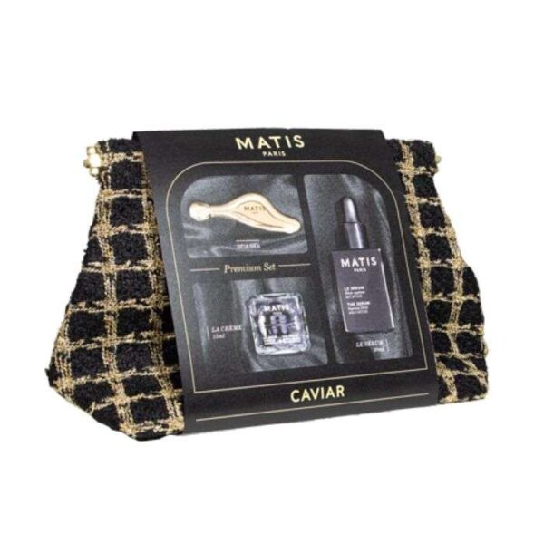 MATIS OFFRE LE SERUM ELIXIR SUPREME AU CAVIAR 30 ML + LA CREME 15ML + GUASHA +TROUSSE EN TWEED OFFERTS