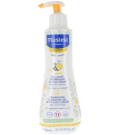 MUSTELA BEBE GEL LAVANT SURGRAS COLD CREAM PEAU SECHE POMPE 300 ML