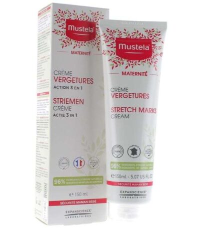 MUSTELA CREME PREVENTION VERGETURES 3 EN 1 – TUBE DE 150 ML