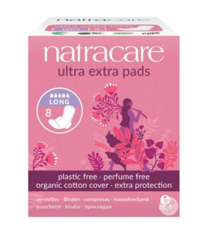 NATRACARE SERVIETTES ULTRA EXTRA LONG 8 PIECES