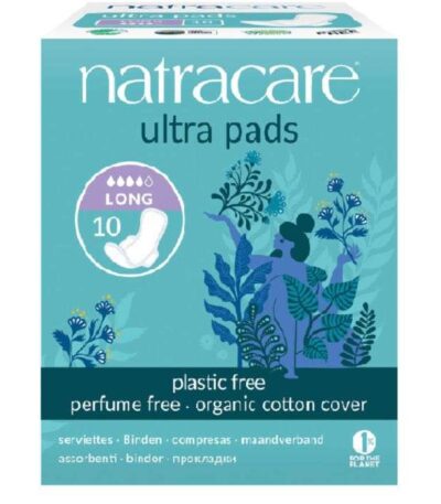 NATRACARE SERVIETTES ULTRA AVEC AILETTES LONG 10 UNITES