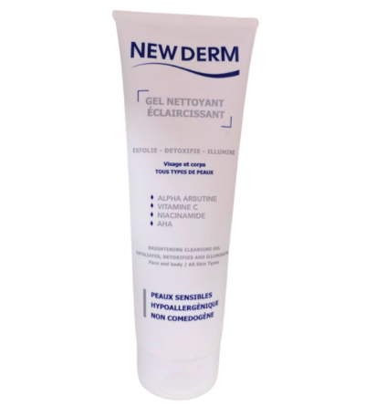 NEW DERM GEL NETTOYANT ECLAIRCISSANT VISAGE ET CORPS 250 ML
