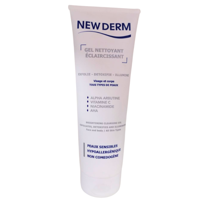 NEW DERM GEL NETTOYANT ECLAIRCISSANT VISAGE ET CORPS 250 ML NEW DERM GEL NETTOYANT ECLAIRCISSANT VISAGE ET CORPS 250 ML