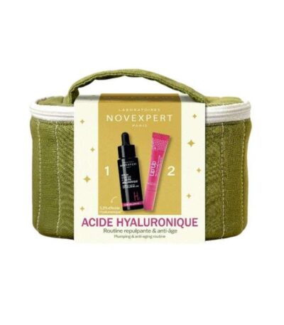 NOVEXPERT COFFRET SERUM BOOSTER A L ACIDE HYALURONIQUE + LIP UP SOIN VOLUMATEUR DE LEVRES OFFERT