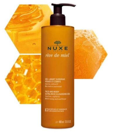 NUXE REVE DE MIEL GEL LAVANT SURGRAS VISAGE ET CORPS 400 ML