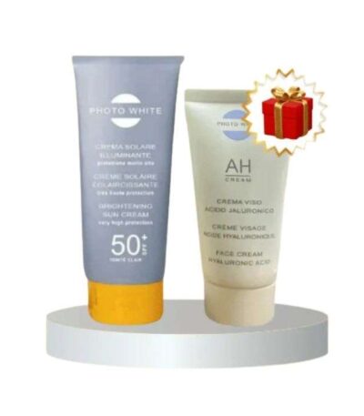 PHOTO WHITE CREME SOLAIRE ILLUMINATRICE INVISIBLE 50 ML+ CREME VISAGE ACIDE HYALURONIQUE 50ML OFFERT