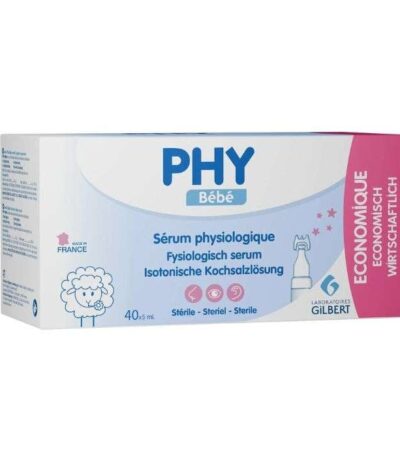 PHY BEBE SERUM PHYSIOLOGIQUE 40*5ML