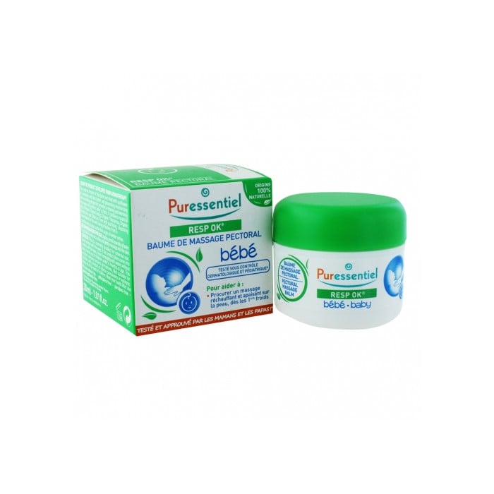 PURESSENTIEL RESPIRATOIR OK BAUME DE MASSAGE PECTORAL BEBE 30ML PURESSENTIEL RESPIRATOIR OK BAUME DE MASSAGE PECTORAL BEBE 30ML