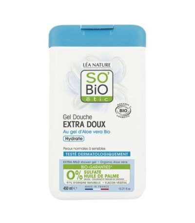 SO BIO ETIC GEL DOUCHE EXTRA DOUX A L ALOE VERA BIO 450 ML