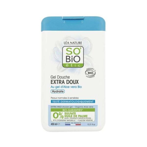 SO BIO ETIC GEL DOUCHE EXTRA DOUX A L ALOE VERA BIO 450 ML