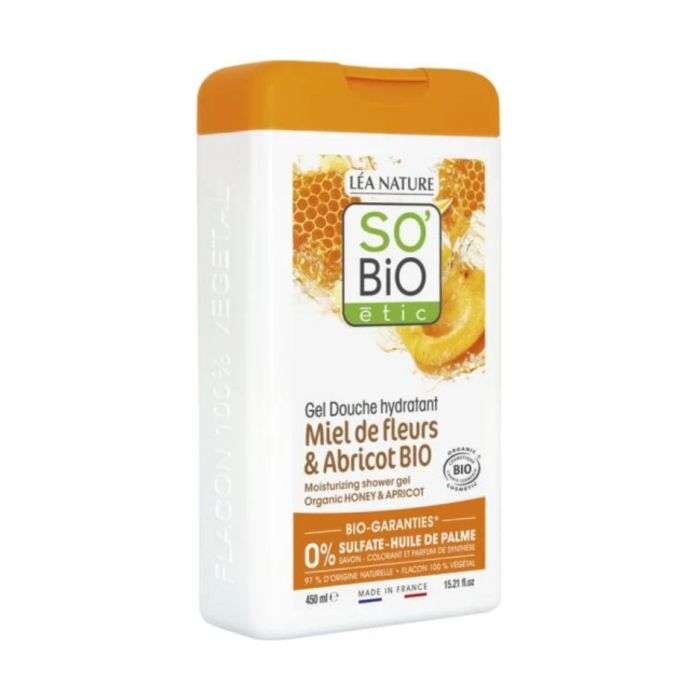SO BIO GEL DOUCHE HYDRATANT AU MIEL DE FLEURS ET ABRICOTS BIO 450 ML SO BIO GEL DOUCHE HYDRATANT AU MIEL DE FLEURS ET ABRICOTS BIO 450 ML