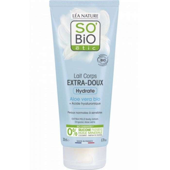 SO BIO LAIT CORPS EXTRA DOUX HYDRATE ALOE VERA BIO ET ACIDE HYALURONIQUE 200 ML SO BIO LAIT CORPS EXTRA DOUX HYDRATE ALOE VERA BIO ET ACIDE HYALURONIQUE 200 ML