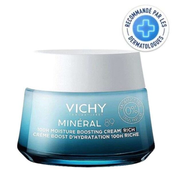 VICHY MINERAL 89 CREME BOOST D&rsquo;HYDRATATION 100H RICHE 50 ML