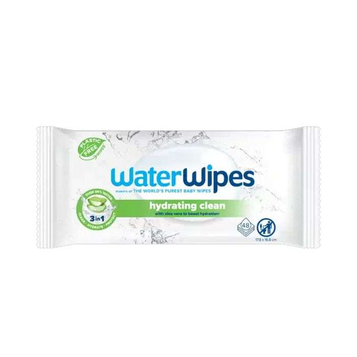 WATERWIPES LINGETTES HYDRATING CLEAN PACK DE 48 WATERWIPES LINGETTES HYDRATING CLEAN PACK DE 48