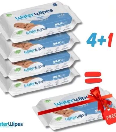 WATERWIPES PACK LINGETTES BEBE PACK DE 4+1 X 60